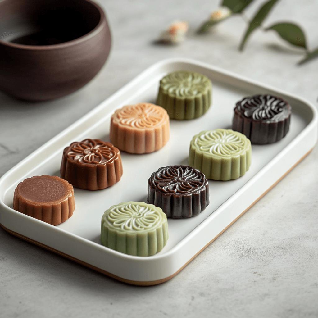 Modern mooncakes with innovative designs and flavors Taste.